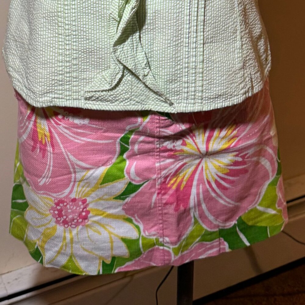 Lilly Pulitzer | Floral Pink Mini Skirt